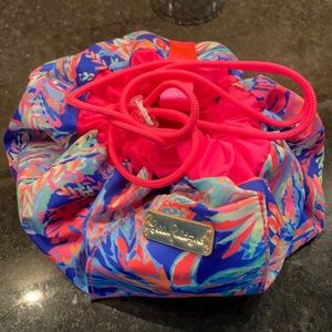 Lilly Pulitzer drawstring makeup pouch NWT
